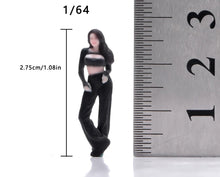 Load image into Gallery viewer, 1:64 Painted Figure Model Miniature Resin Diorama Toy Sand Sexy Woman In Black