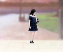Load image into Gallery viewer, 1:64 Painted Figure Model Miniature Resin Diorama Black Hair Pretty Girl Lady C