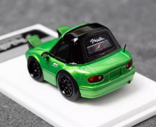 Load image into Gallery viewer, MJ 1:64 Green Miata MX5 Mini Cute Q Type Sports Model Diecast Resin Car New Collection