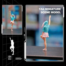 Load image into Gallery viewer, 1:64 Painted Figure Mini Model Miniature Resin Diorama Sand Bunny Dancing Girl