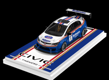 Load image into Gallery viewer, TM 1:64 JDM Blue Civic Type R FD2 Figure Sports Model Diecast Metal Car New Collection