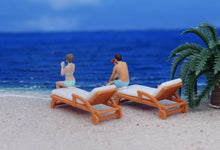 Load image into Gallery viewer, 1:64 Painted Figure Model Miniature Resin Diorama Swimming Kid Man Lady Pool Toy Collection