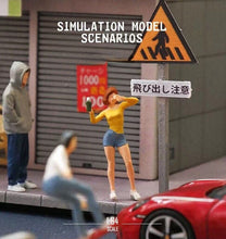 Load image into Gallery viewer, 1:64 Painted Figure Mini Model Miniature Car Scenes Resin Toy Posing Girl Lady