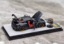 Load image into Gallery viewer, PGM 1:64 Black GTR R35 Rocket Bunny Engine Sports Model Diecast Metal Car New Collection