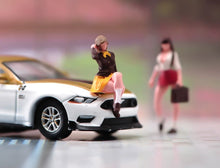 Load image into Gallery viewer, 1:24 Painted Figure Model Miniature Resin Diorama Sand Sitting Uniform Girl