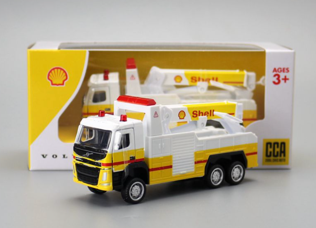 CCA 1:72 Volvo Shell Rescue Trailer Truck Model Toy Diecast Metal Car BN