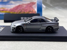 Load image into Gallery viewer, FUJI 1:64 JDM Gray Skyline GTR R34 Z-Tune Sports Model Diecast Metal Car New Collection