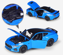 Load image into Gallery viewer, WELLY 1:25 2024 Mustang GT Racing Sports Coupe Model Diecast Metal Car New Collection
