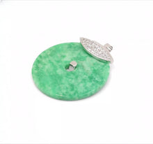 Load image into Gallery viewer, Nature Jade Fortune Round Pendant Necklace Gift Jewelry charm Blessing Jewelry b