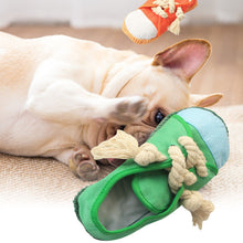 Load image into Gallery viewer, Dog Squeaky Toys Shoes-Shaped Chew Tear-Resistant Plush for Teeth Grinding Pet