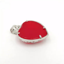 Load image into Gallery viewer, Nature Jade Heart Pendant Necklace Gift Jewelry charm Blessing Fortune Lucky b