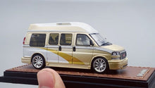 Load image into Gallery viewer, GOC 1:64 Gold GMC Savana Cutaway Van MPV RV Model Diecast Metal Car New Collection