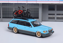 Load image into Gallery viewer, Mortal 1:64 Baby Blue VIP S124 E300 Wagon Bike Model Diecast Metal Car New