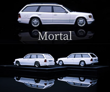 Load image into Gallery viewer, Mortal 1:64 S124 E300 Wagon Roof Bike Classic Model Diecast Metal Car New