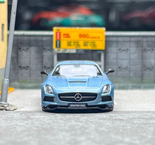 Load image into Gallery viewer, Tarmac 1:64 Ice Blue Benz SLS AMG Coupe Sports Model Diecast Metal Car BN