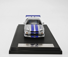 Load image into Gallery viewer, GFCC 1:64 Silver FNF Skyline GTR R34 C-West Sport Model Diecast Metal Car New Collection