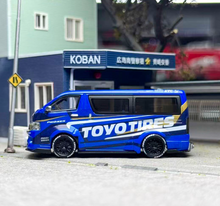 Load image into Gallery viewer, Tarmac 1:64 Blue Hiace Widebody Van TOYO Sports Model Diecast Metal Car New Collection
