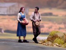 Load image into Gallery viewer, 1:64 Painted Figure Model Miniature Resin Diorama Toy Sand Farm Couple Man Lady