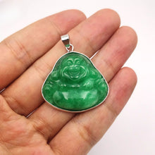 Load image into Gallery viewer, Nature Jade Laughing Budha Pendant Necklace Gift Jewelry charm Blessing Lucky S