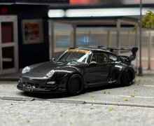 Load image into Gallery viewer, 1:64 Black Carbon RWB 993 Racing Sports Classic Model Diecast Metal Car New Collection