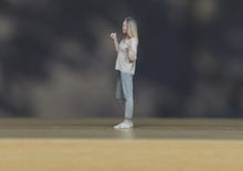 Load image into Gallery viewer, 1:64 Painted Figure Model Miniature Resin Diorama Sand Happy Laughing Girl Lady