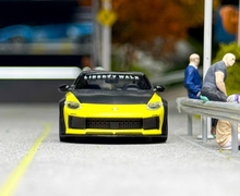 Load image into Gallery viewer, MINIGT 1:64 Yellow Nissan Z LB #24 Coupe Sports Model Diecast Metal Car New Collection