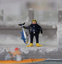 Load image into Gallery viewer, 1:64 Painted Figure Model Miniature Resin Diorama Scene chubby diver Man Sand