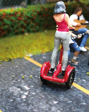 Load image into Gallery viewer, 1:64 Painted Figure Mini Model Miniature Resin Diorama Balancing Car Lady Sand