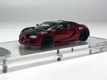 Load image into Gallery viewer, Mortal 1:64 Red Black Veyron SS Racing Sports Model Diecast Metal Car New Collection