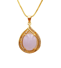 Load image into Gallery viewer, Nature Jade Water Drop Pendant Necklace Gift Jewelry charm Blessing Lucky New c
