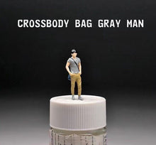 Load image into Gallery viewer, 1:64 Painted Figure Mini Model Miniature Car Scenes Resin Man Crossbody Bag Boy