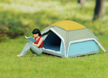 Load image into Gallery viewer, 1:64 Painted Figure Model Miniature Resin Diorama Sand Reading Woman Lady Toy Collection