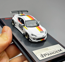 Load image into Gallery viewer, IG 1:64 JDM White GT 86 Pandem TRA Racing Sports Model Diecast Metal Car New