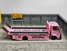 Load image into Gallery viewer, MT 1:64 Pink H300 Flatbed Tow Truck Custom Model Diecast Metal Car
