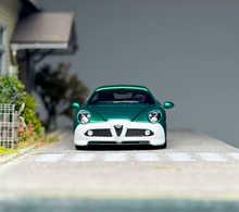 Load image into Gallery viewer, MH 1:64 Green White 2008 8C Competizione Sports Model Diecast Metal Car New Collection