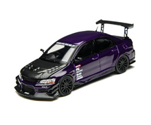 Load image into Gallery viewer, TM 1:64 Purple Carbon Lancer EVO 9 IX Sports Model Diecast Metal Car New Collection