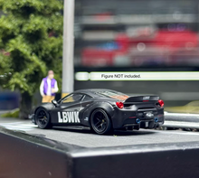 Load image into Gallery viewer, CM 1:64 Matt Black 488 LBWK Racing Sports Model Diecast Metal Car New Collection