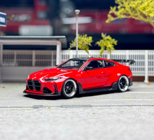 Load image into Gallery viewer, SW 1:64 Red M4 ADRO BODY KIT Coupe Sports Model Diecast Metal Car New Collection