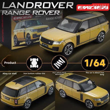 Load image into Gallery viewer, Enchery 1:64 Yellow Range Rover Luxury SUV Sports Model Diecast Metal Car New Collection