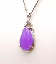 Load image into Gallery viewer, Nature Purple Jade Pendant Necklace Gift Jewelry charm Blessing Lucky Elegant S
