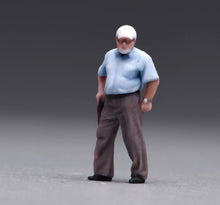 Load image into Gallery viewer, 1:64 Painted Figure Model Miniature Resin Sand Diorama Old Man with Cane Elderly