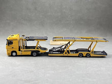Load image into Gallery viewer, 1:64 Yellow Benz Actros Gigaspace Semi Trailer Truck Model Diecast Metal Car