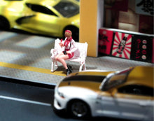 Load image into Gallery viewer, 1:64 Painted Figure Model Miniature Resin Diorama Toy Sand Pretty Girl Camera
