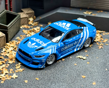 Load image into Gallery viewer, Liberty 1:64 Blue Mustang Muscle Widebody Sports Model Diecast Metal Car New Collection