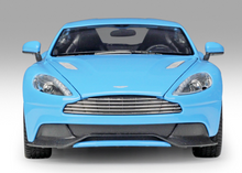 Load image into Gallery viewer, WELLY 1:24 Blue Vanquish Coupe Racing Sports Model Diecast Metal Car