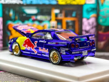 Load image into Gallery viewer, DK 1:64 HEC Blue JDM Skyline GTR R34 Racing Sports Model Diecast Metal Car New Collection