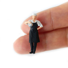Load image into Gallery viewer, 1:64 Painted Figure Mini Model Miniature Resin Diorama Kitchen Staff Work Chef