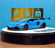 Load image into Gallery viewer, PGM 1:64 Blue Aventador LP700-4 LB Round Sports Model Diecast Metal Car New Collection