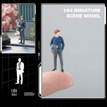 Load image into Gallery viewer, 1:64 Painted Figure Mini Model Toy Miniature Car Scenes Resin Man In Suit People