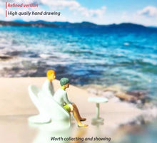 Load image into Gallery viewer, 1:64 Painted Figure Mini Model Miniature Resin Diorama Sand Chatting Couple Set